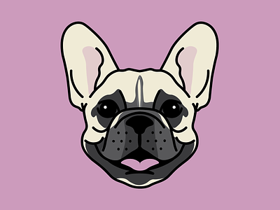 Babe, the Frenchie. badge dog french bulldog frenchie hat nashville patch pink
