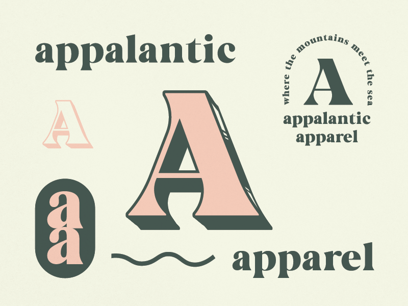Appalantic Apparel appalachian apparel atlantic branding branding design charleston conserve johnsoncity logo mountains ocean south carolina tennessee