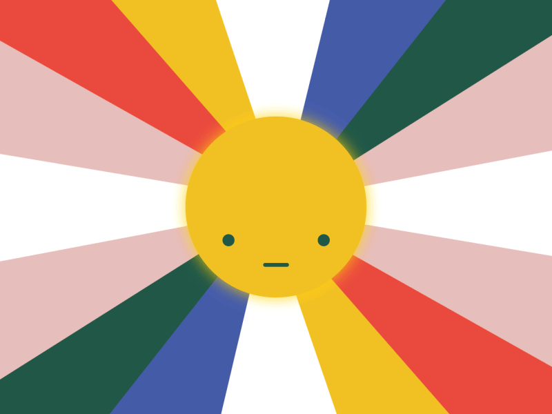 An Indifferent Ray of Sunshine after effects design illustration inspiration learn lil ray of sunshine little mood practice retro sun sunshine wringer yellow