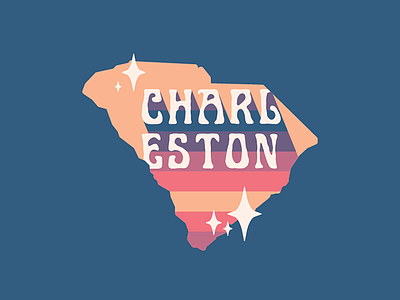 Charleston, South Carolina charleston charlestonsc colorpalette design home inspiration logo lowcountry marsh shapes southcarolina sparkle stars state