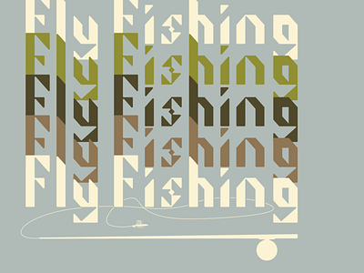Fly Fishing Custom Type. branding charleston color color palette custom custom type custom typography fishing fishing rod fly fly fishing geometric geometric shapes lowcountry marsh ocean type type design typography