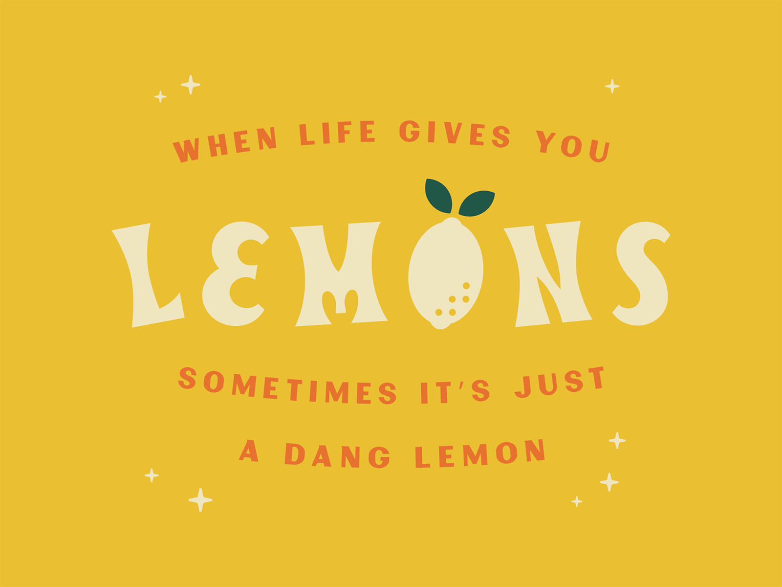 A Dang Lemon. badge branding dang design gif illustration lemonade lemons type typography whenlifegivesyoulemons yellow