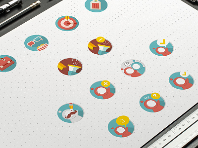 Kirboo icon set branding circle icon icon set identity