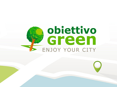 Obiettivo Green - Logo bio green logo map pin tree