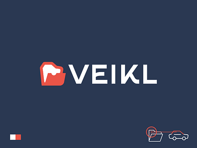 Veikl negative archive brand car document file folder identity logo transport vehicle