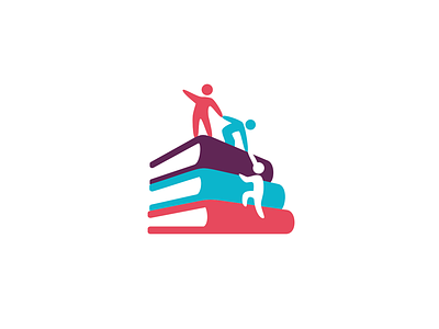 Climbook book brand brand identity branding funny help icon logo save scale