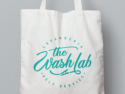 The Wash lab black circle clothes draw glyndon hanger laundry lettering logo logotype old retro script service typography wash washing