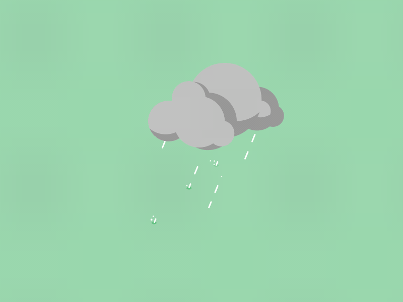 Thunderstorm insurance rain light illustration animation green deepblue design germany hamburg flat after effects