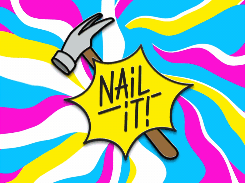 deepblue Pin: Nail it! after effects animation deepblue design flat germany hamburg illustration kreatives haus nailed pin