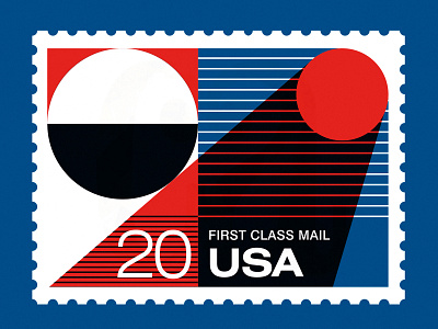 Save the USPS - "Gloom of Night" color illustration moon night post office poster screenprint stamp stamps usps vintage