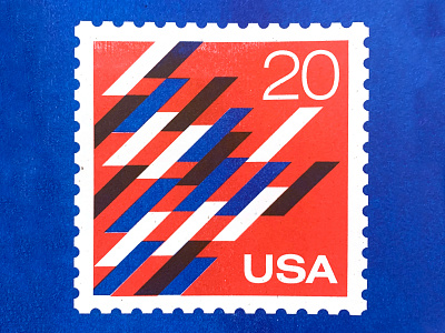 "Save the USPS" - Rain RISO Print design illustration poster postoffice riso risoprint stamp texture usps vector vintage