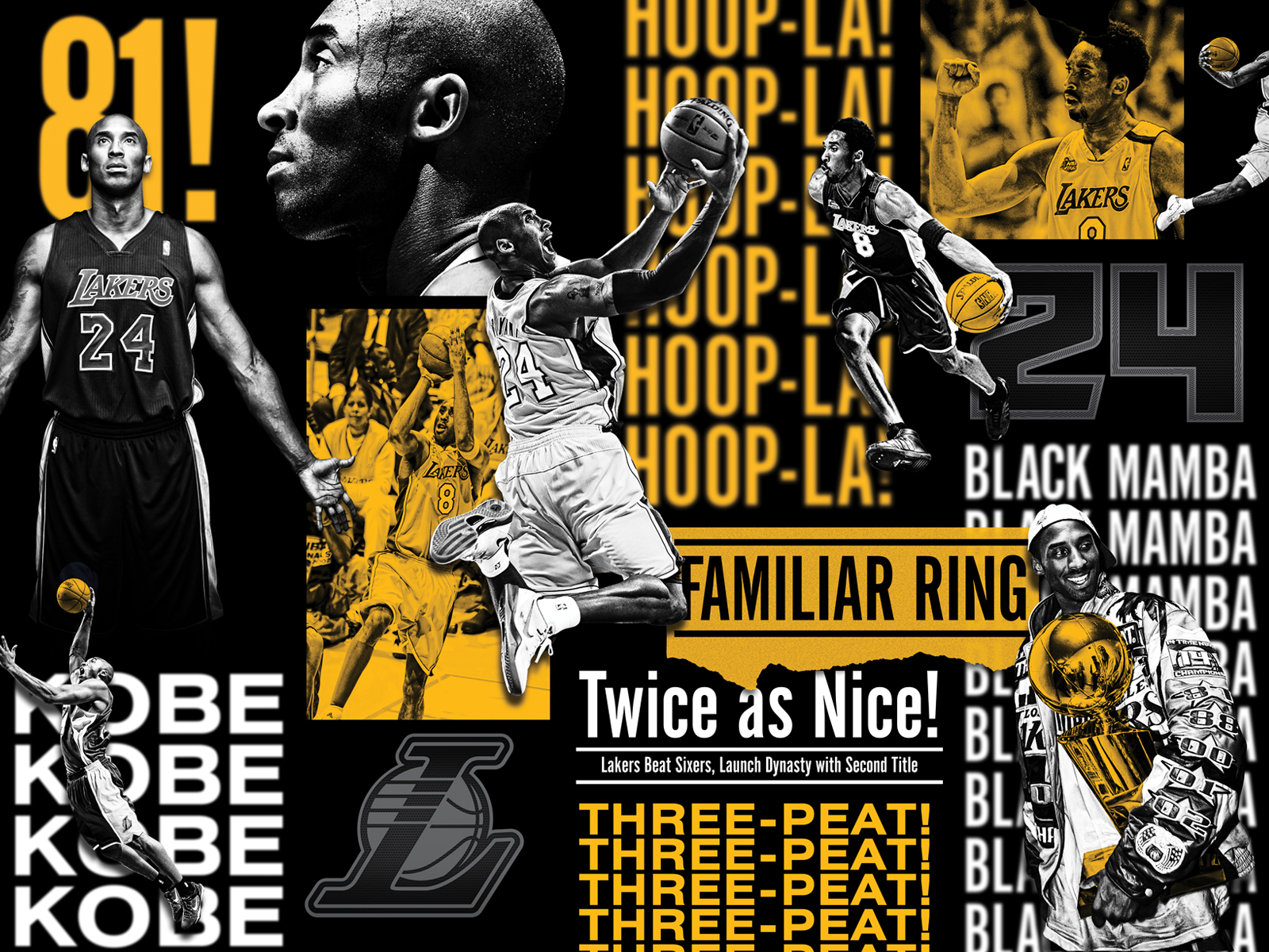 14x11 10x8 Templat Lakers LA L.A Kobe Bryant Black Mamba Stencil Reusable 