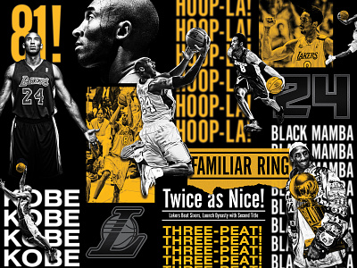 Kobe Bryant Hall of Fame Exhibit basketball branding collage exhibit kobe kobe bryant lakers nba