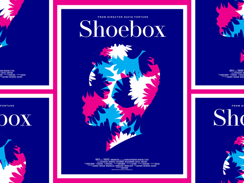 Shoebox movie poster color film film makers flowers illustration movie poster poster short film