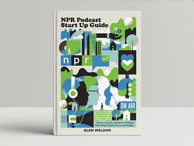 NPR Podcast Illustrated Book Cover branding design drawing illustration npr people texture vintage