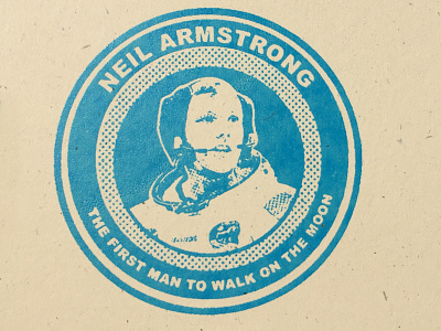 Apollo 11 badge no. 7 of 24 art badge button design nasa poster red vintage