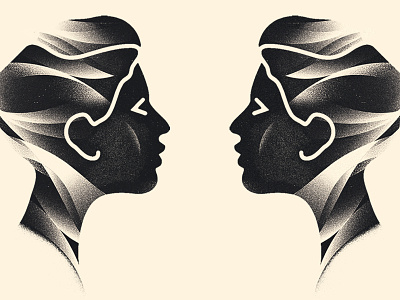 Woman's silhouette face illustration silhouette texture