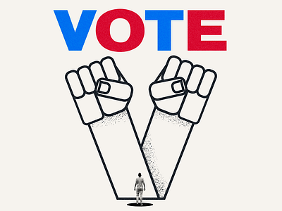 VOTE hands icon illustration texas vote