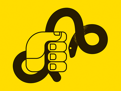 Snake Hand dribbble hand icon illustration snake texture vector