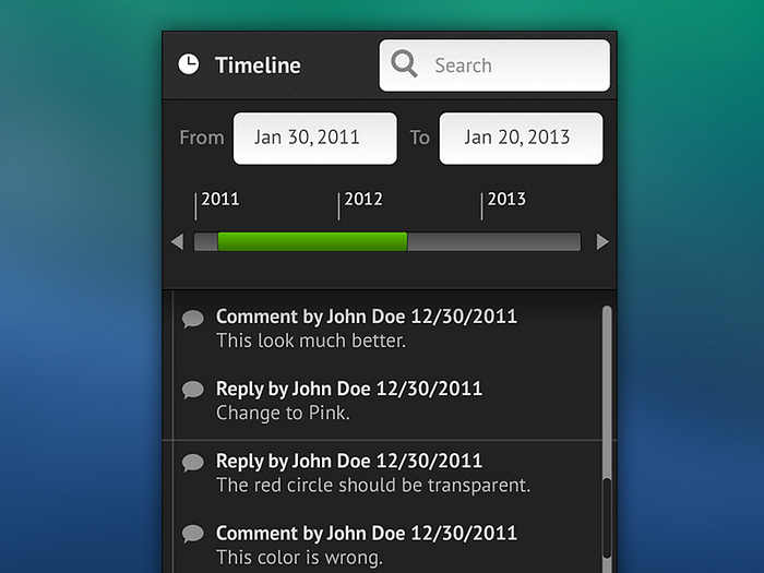Timeline UI designs, themes, templates and downloadable graphic ...