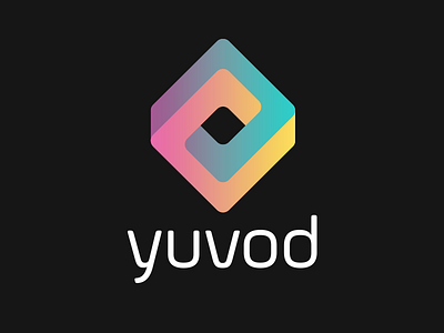 Yuvod Logo branding color flat logo rounded corners soft square technology tv video vod yuvod