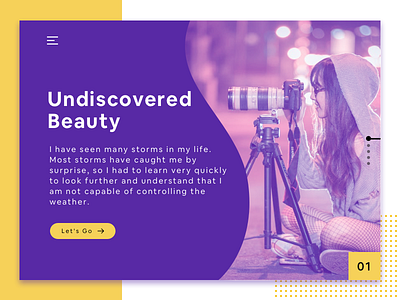 Photography landing page @photohraphy