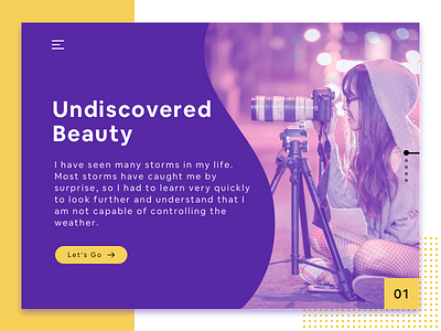 Photography landing page