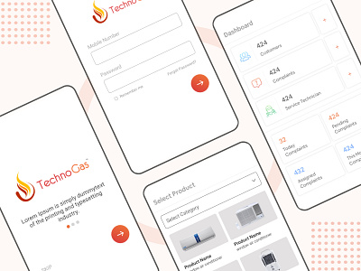 Technogas Mobile App @ui @uiux design @ux