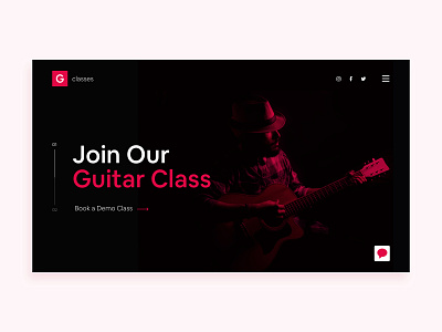 Guitar Classes Web Landing Page