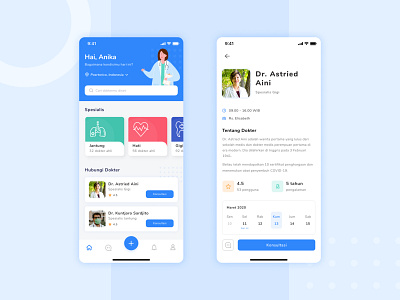 Doctor Consultation App app blue clean color consultation doctor exploration health illustration ios iphone x mobile ui ui ux user inteface ux