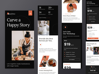Apottery Landing Page - Mobile app clay clean design exploration ios iphone x landing page mobile pottery responsive typography ui ux website