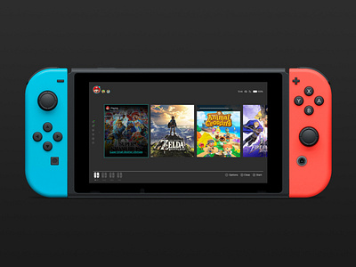Nintendo Switch Home screen ui redesign nintendo nintendo switch redesign switch ui