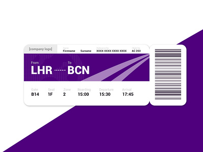 Daily UI - Day 24: Boarding Pass