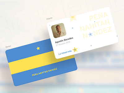 Social Card - Peña Nahitan Nandez boca juniors card graphic design personal card print social card stars typography ui