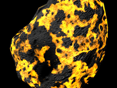3D Asteroid 3d asteroid comet hypershade maya texture