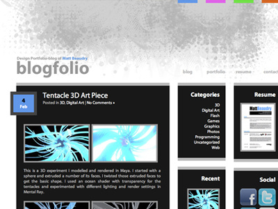 Simple Portfolio/Blog Wordpress Template blog design portfolio simple template web wordpress