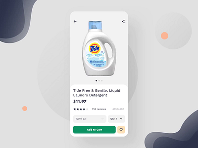Cosmetics and Household Products App Interactions add to cart app application clean design cosmetics ecommerce favorites flat design household interactions ios light theme minimalism mobile app mobile app design product page ui ui design ux ux design