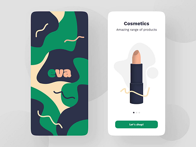 Cosmetics and Household Products App Onboarding app application clean design cosmetics ecommerce flat design household interactions ios lipstick minimalism mobile app mobile app design onboarding personal care splash screen toothbrush ui ux ux design
