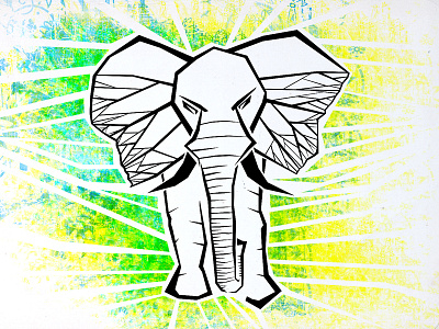 elephant design illustation illustrator painting poster