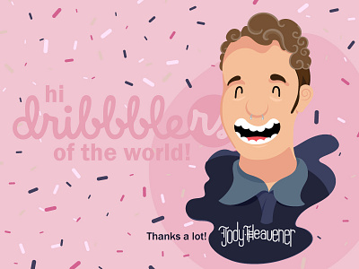 Hello Dribbble & dribbblers! 2018 debut design dribbble first first shot hello hello dribbble illustration invitation thanks trend