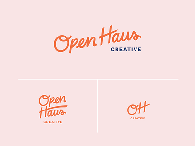 Open Haus Logo Design brand design branding branding design color palette font font design graphic design logo logo design pastel pink red type design typography typography design
