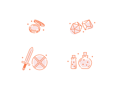 Medieval Illustration Icons branding cute dd design dnd dungeons and dragons graphic design icon icon design icons illustration illustration design illustrator lineart medieval minimal nerdy playful style vector
