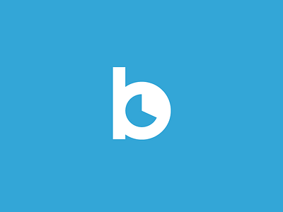 Letter B Timer Logo b letter logo timer