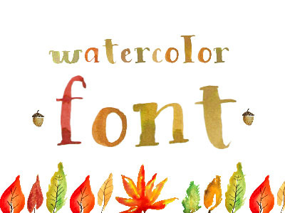 Watercolor font brush colorfont font fontself lettering text typography
