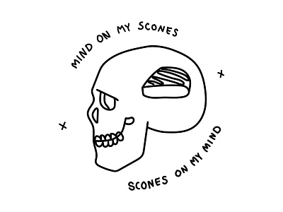 Scone Zone doodleaday hip-hop illustration scone skull vector vector art