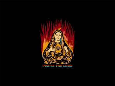 Praise The Lord aesthetic apparel brand clothing t shirt design vector