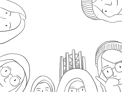 Day 8: the tower 2020 blackandwhite design doodleart doodles drawing drawingart friends friendship graduation illustration line lineart linework