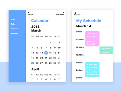 Daily UI #038 Calendar calendar dailyui design ui userinterface ux ui uxui