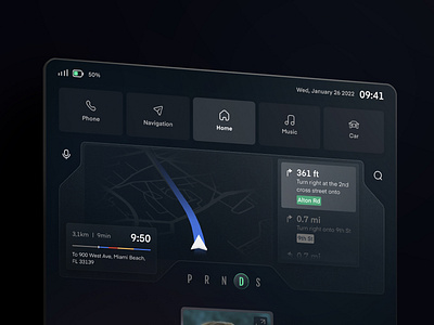 Car navigation system | HMI Concept 🚗