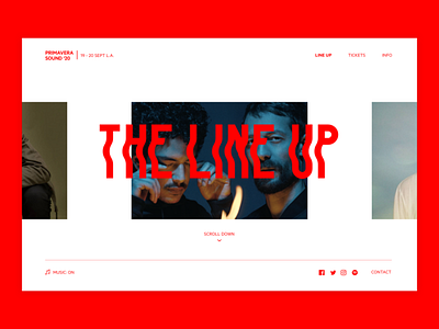 Primavera Sound L.A 2020 — lineup💥 design festival music typography ui ux web